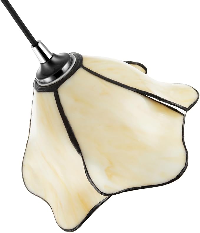 Amber Cream Tiffany Stained Glass Pendant Shade