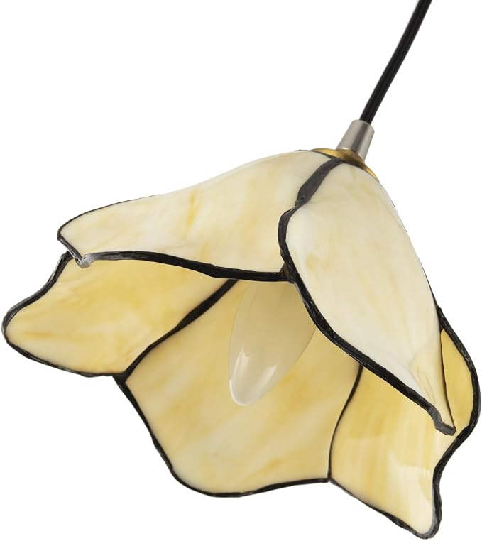 Amber Cream Tiffany Stained Glass Pendant Shade