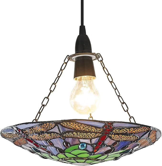 Multi-Coloured Dragonfly Tiffany Pendant Shade