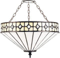 Opal White Tiffany Pendant Shade with Glass Beads