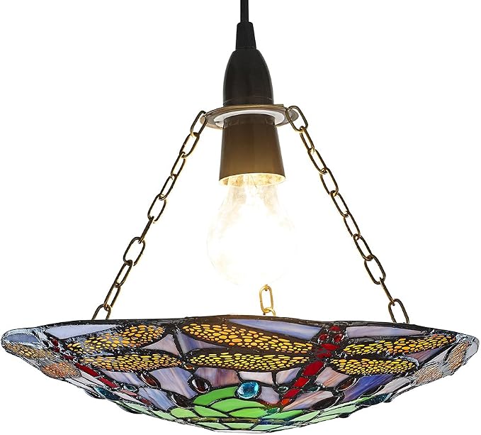 Multi-Coloured Dragonfly Tiffany Pendant Shade