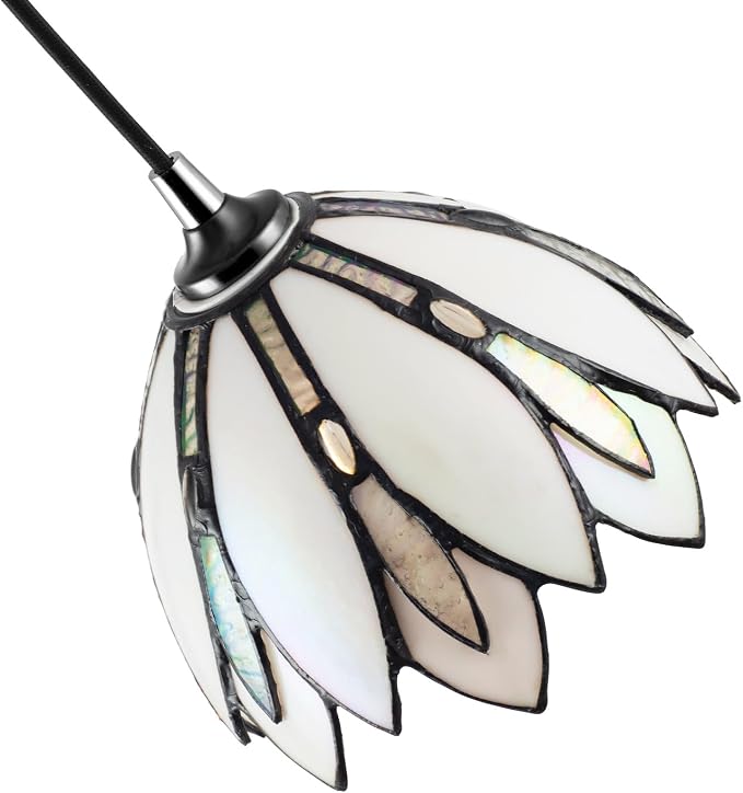 Opal White Tiffany Stained Glass Pendant Shade