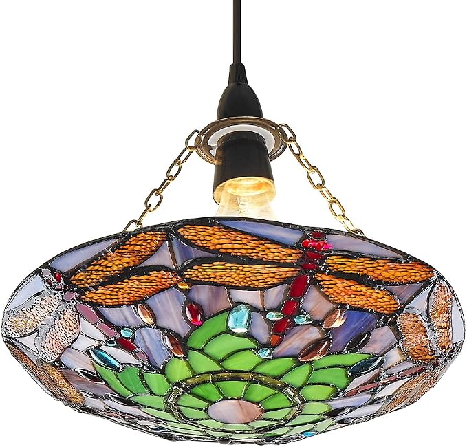 Multi-Coloured Dragonfly Tiffany Pendant Shade