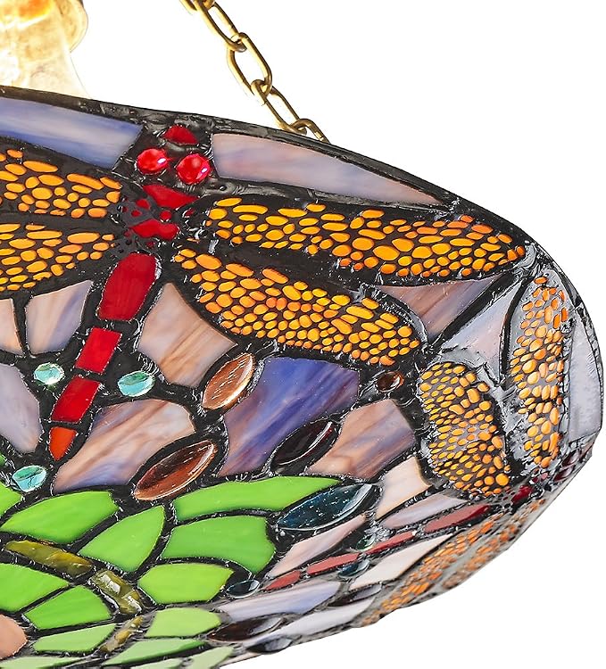 Multi-Coloured Dragonfly Tiffany Pendant Shade